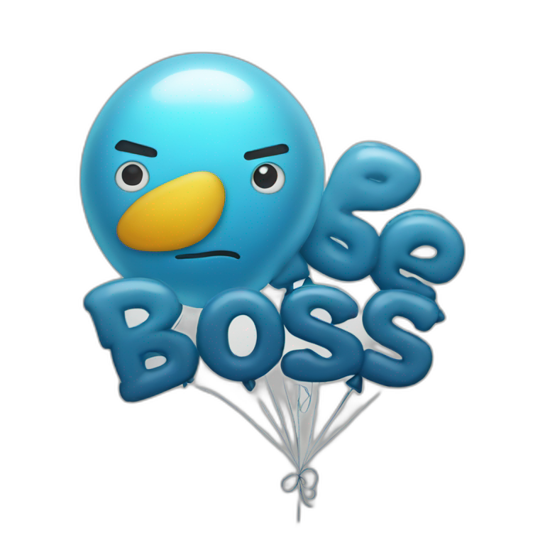 balloon with the word boss emoji