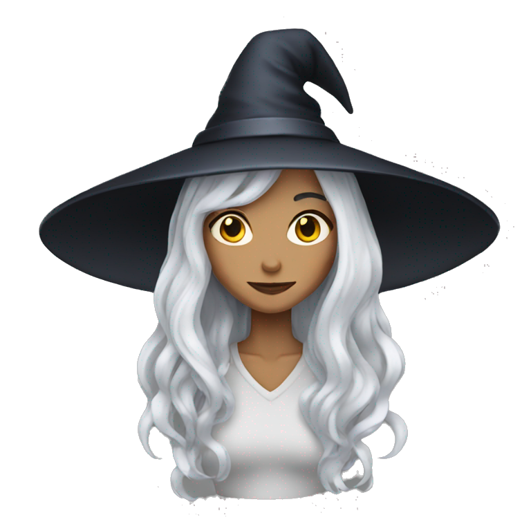 white hair witch emoji