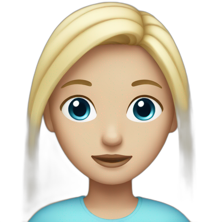 girl with blond hair and blue eyes emoji