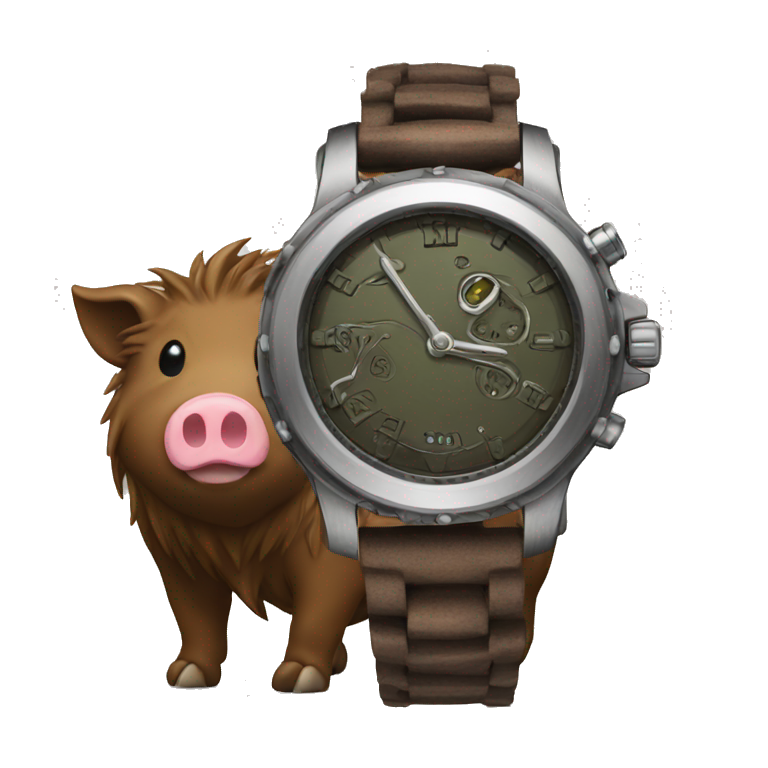 watch and boar emoji