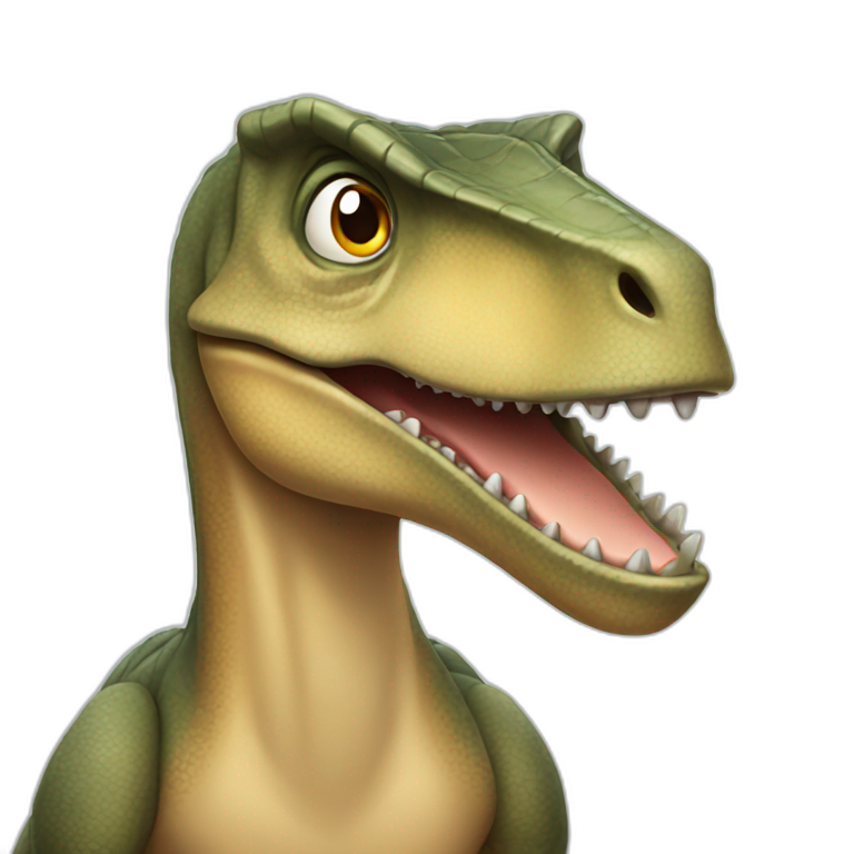 dinosaurs's slightly smiling face emoji