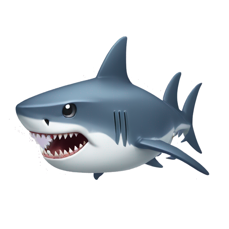 Shark sharp teeth only emoji