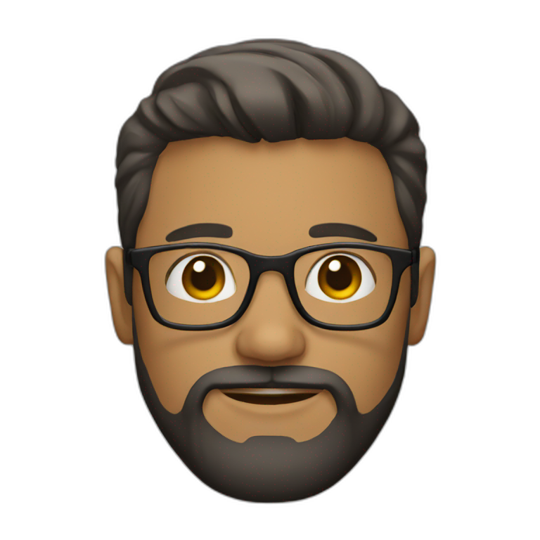 man with beard and glasses emoji