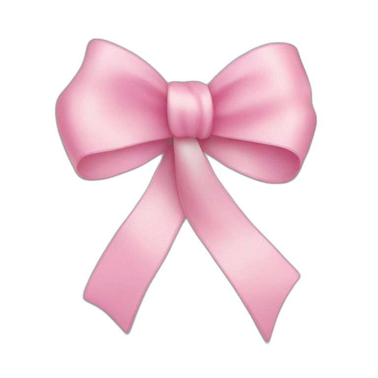 soft pink ribbon emoji
