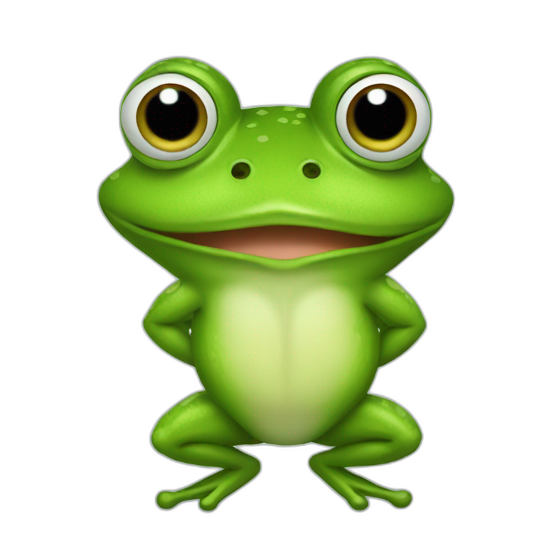 Frog pepe with crossfit body emoji