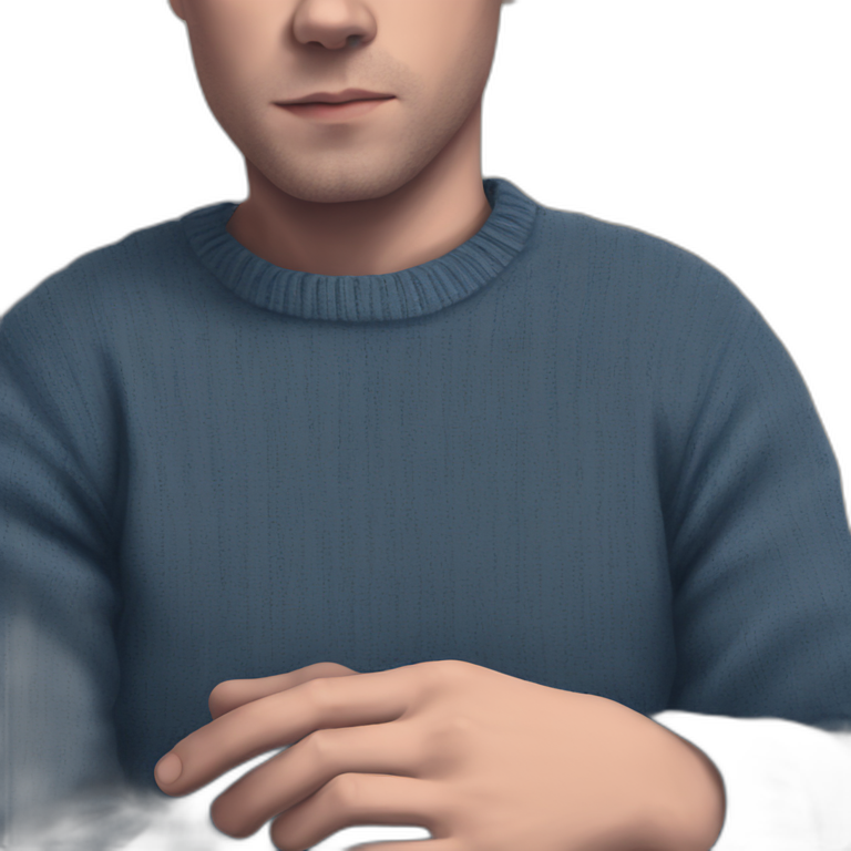 cozy boy in sweater emoji