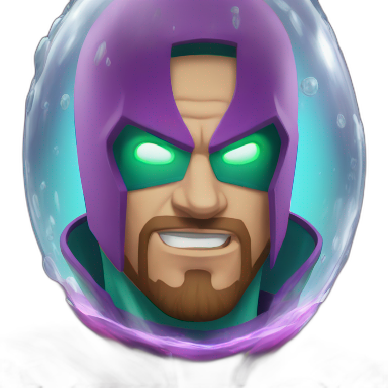 Electric bubble glass mysterio emoji