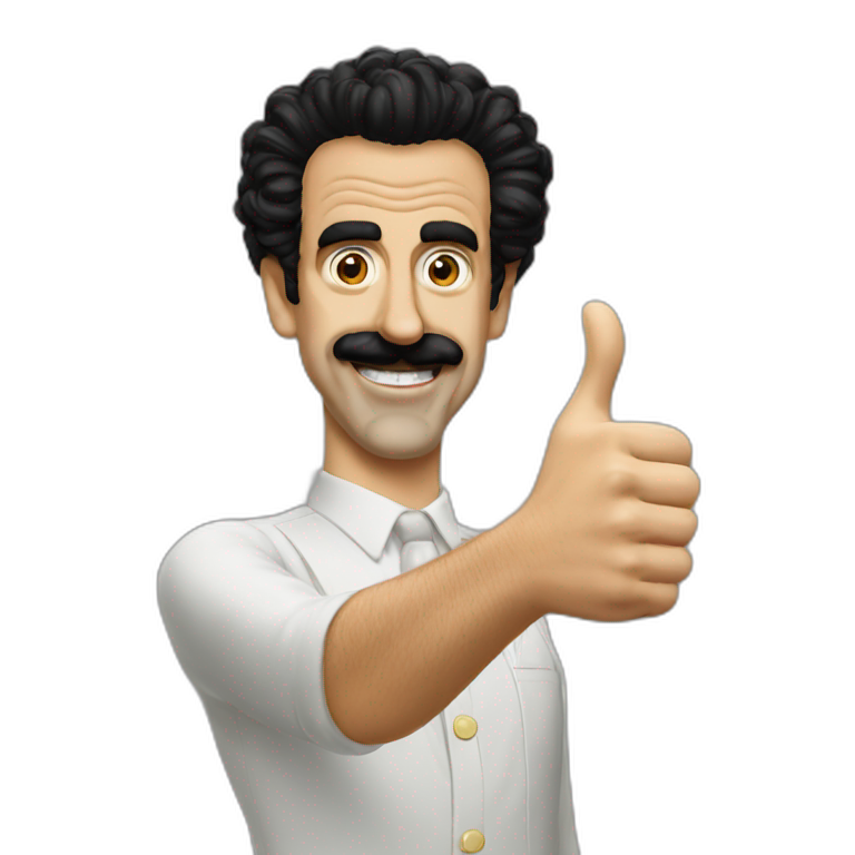 Borat double thumbs up emoji