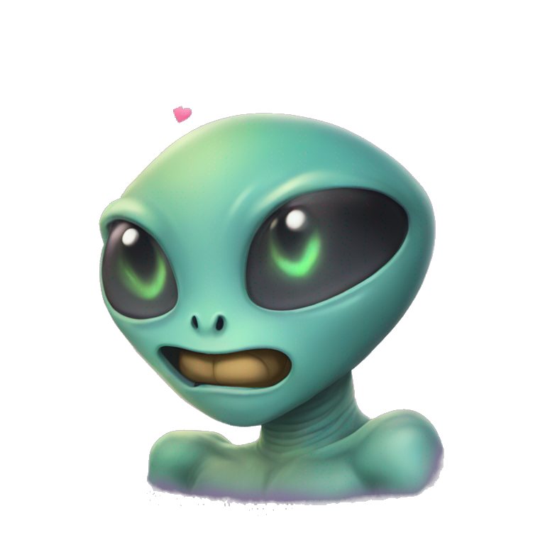 Alien in love emoji