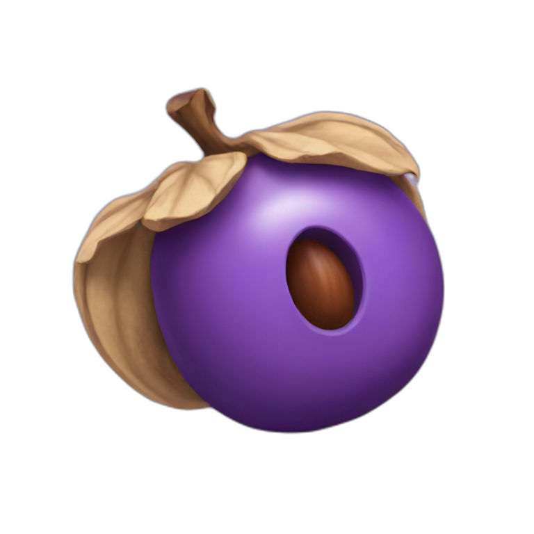 a purple nut emoji