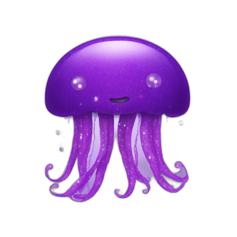 jellyfish purple glitter emoji