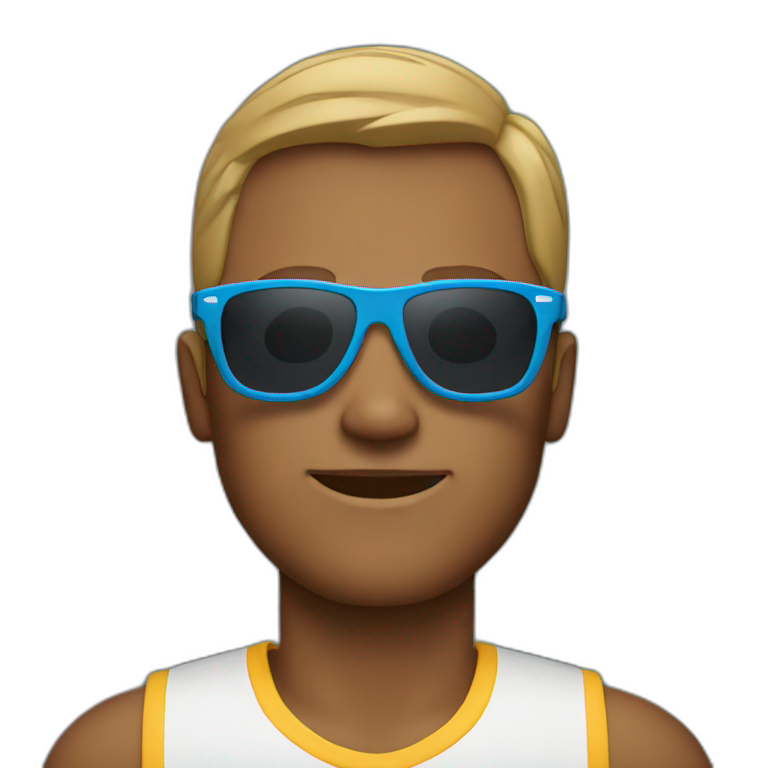 Guy with sport sunglasses  emoji