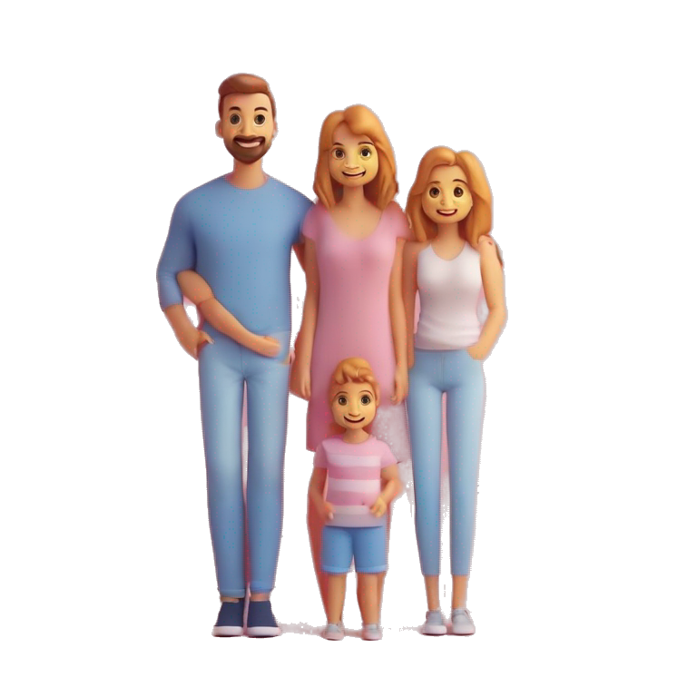 family with  kids of two boys one girl emoji