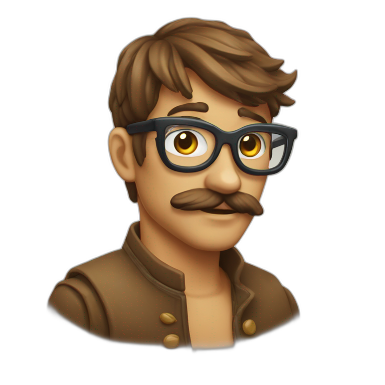 Roux avec lunette moche emoji
