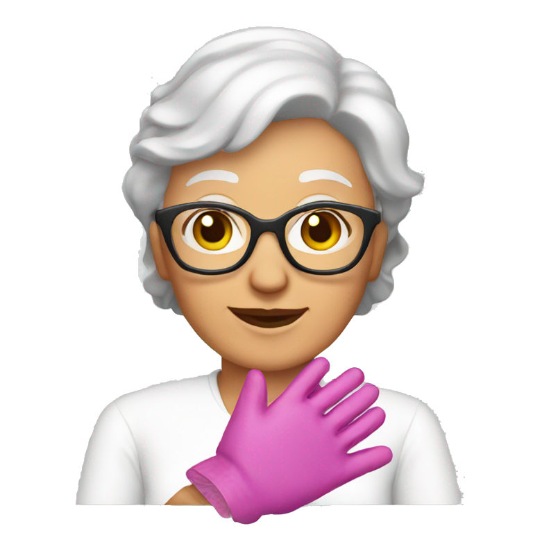 grandma with bloxing gloves emoji