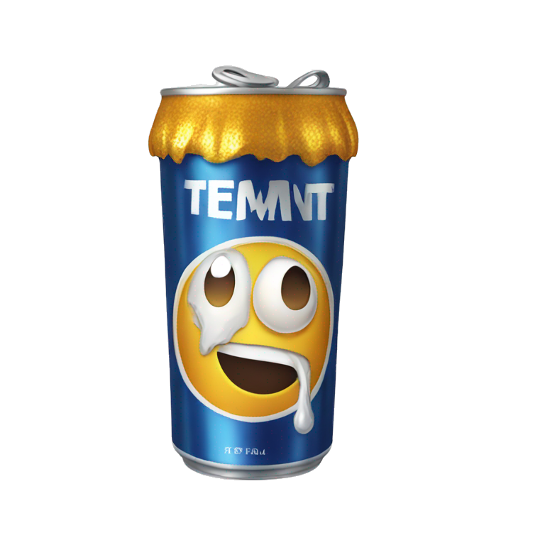 refreshing soda can on white emoji