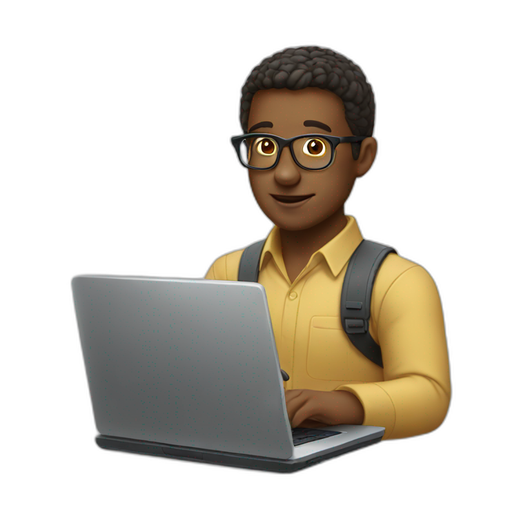 nerd with a laptop emoji