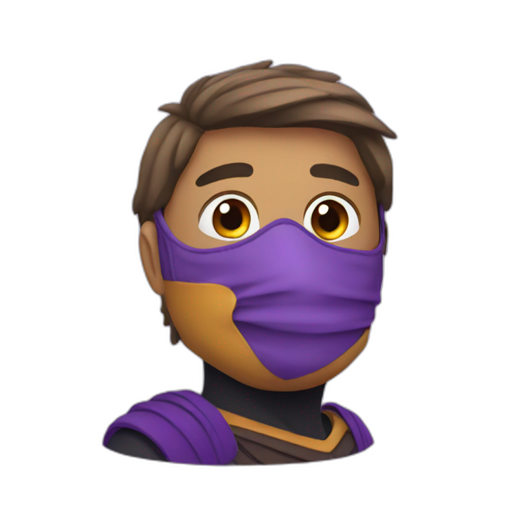 Robin with a purple mask emoji
