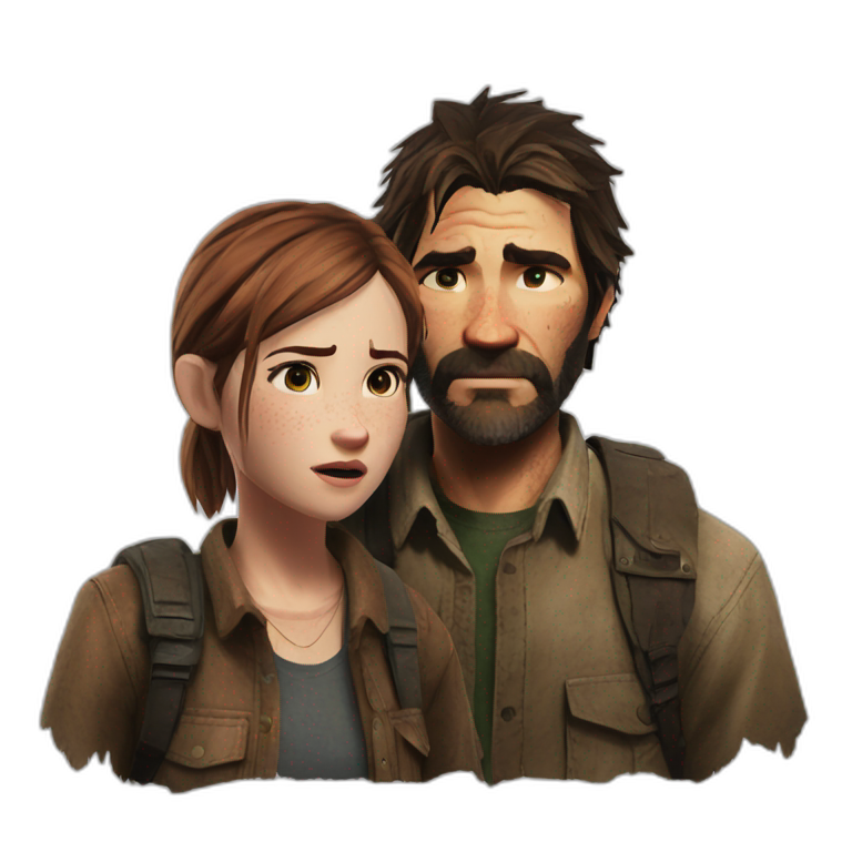 Ellie and Joel, the last of us emoji