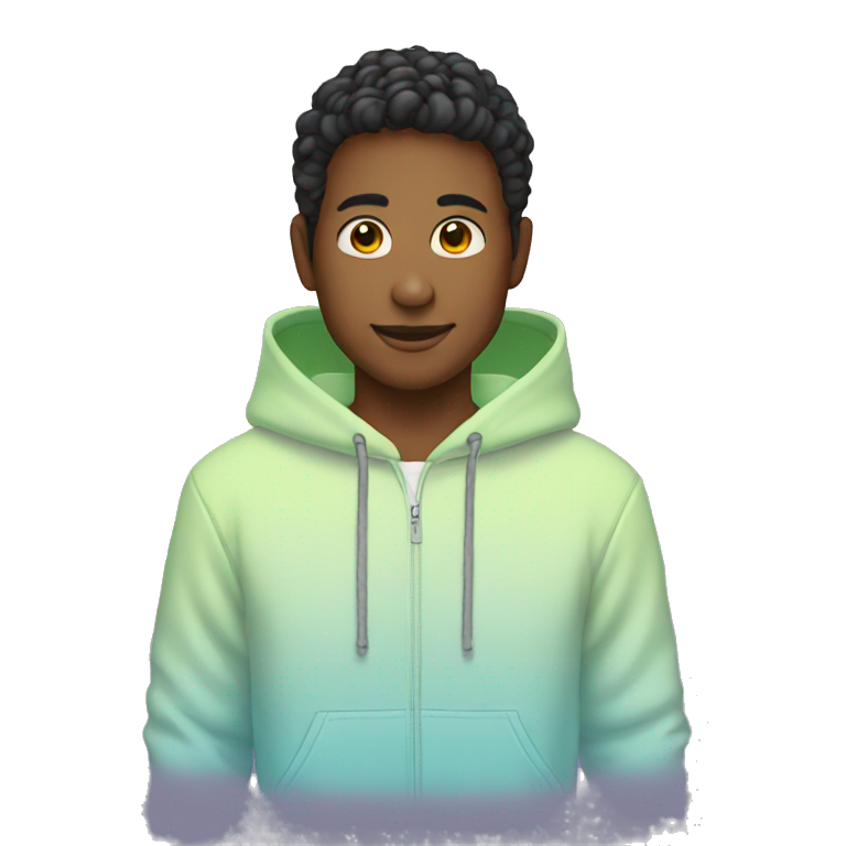 Boy with gradient hoodie emoji
