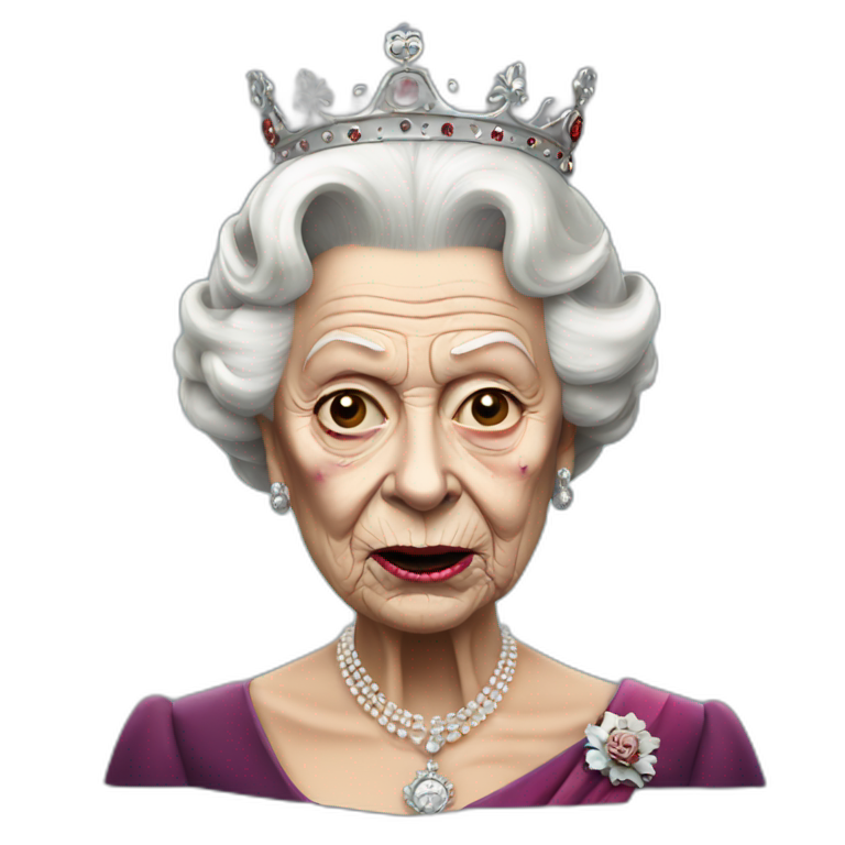 Zombie queen elizabeth ii emoji