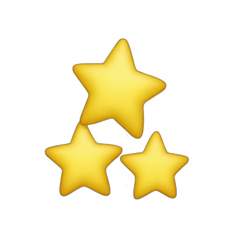 three-big-yellow-stars emoji