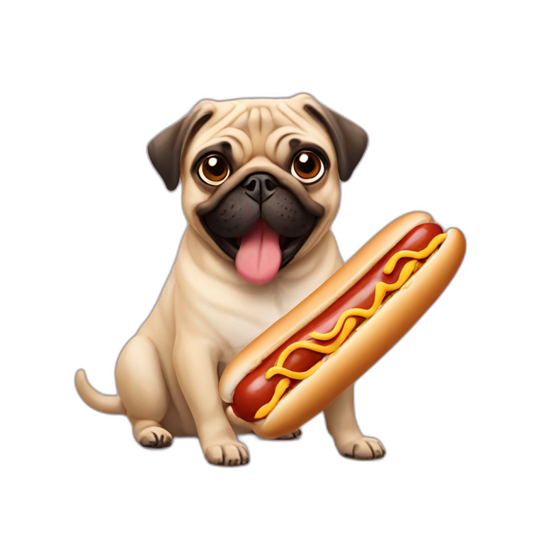 Hot dog pug hotsell