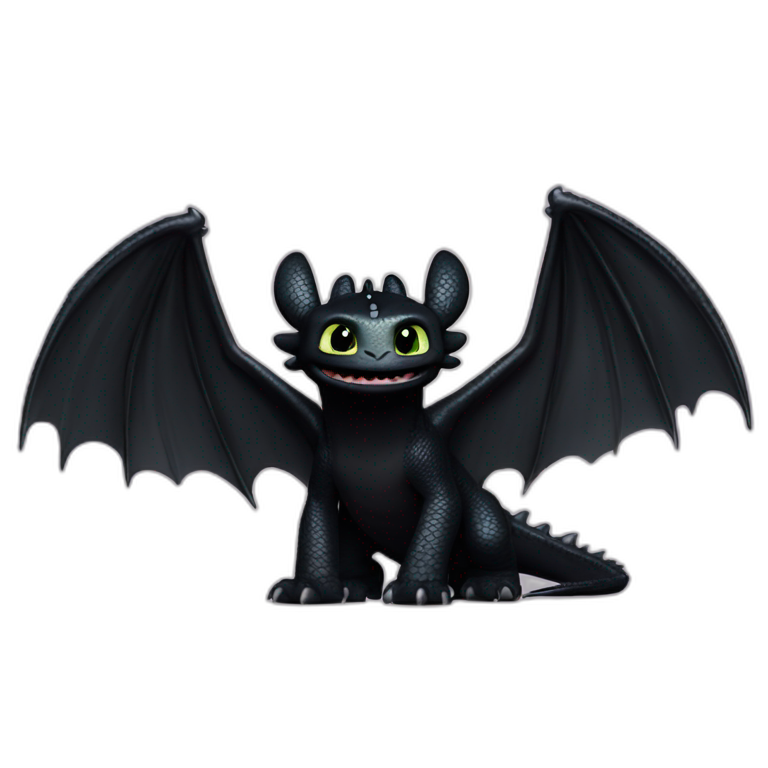 toothless how to train your dragon emoji