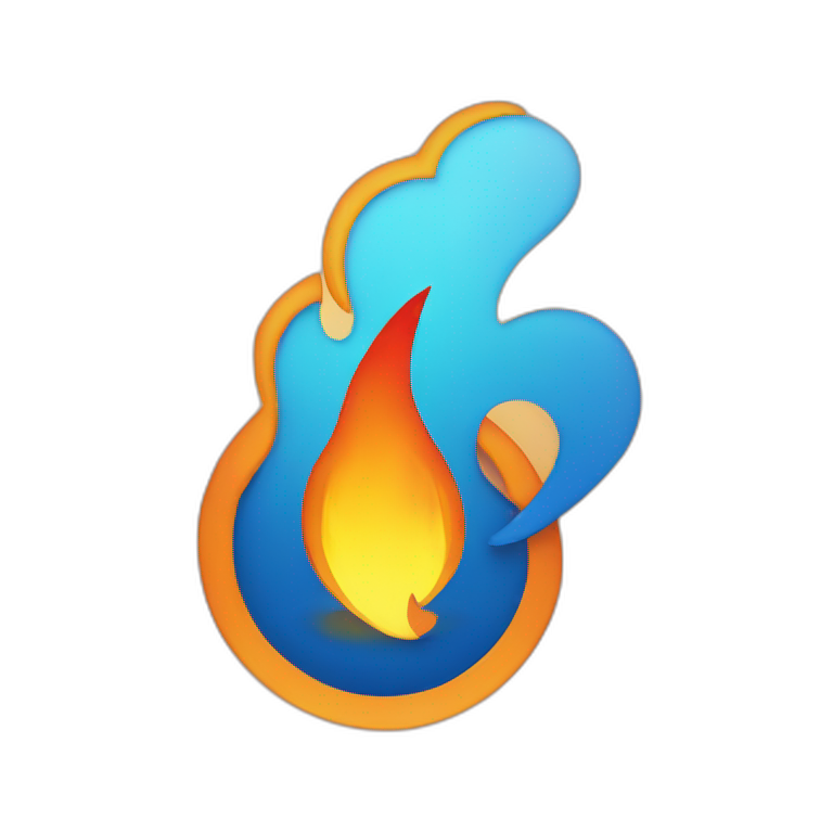Flashpricer logo mixed with the fire emoji emoji