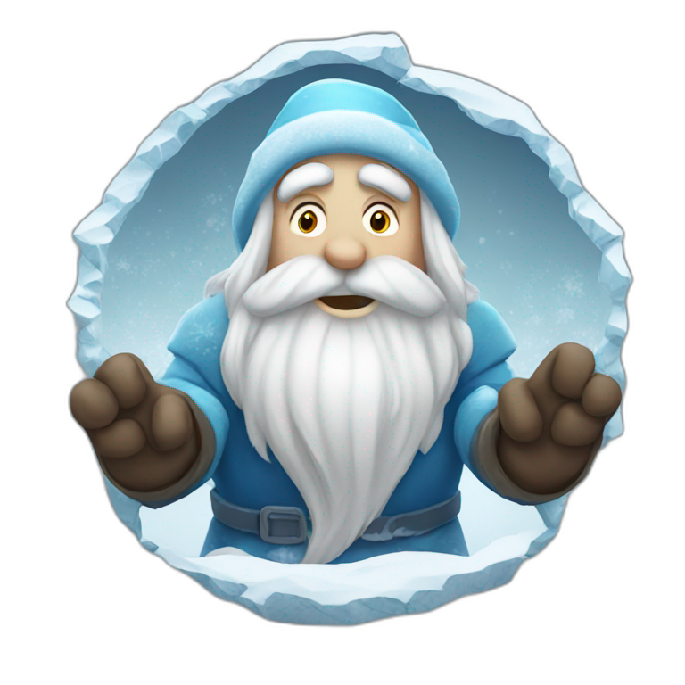 cool Father Frost Rock sign emoji