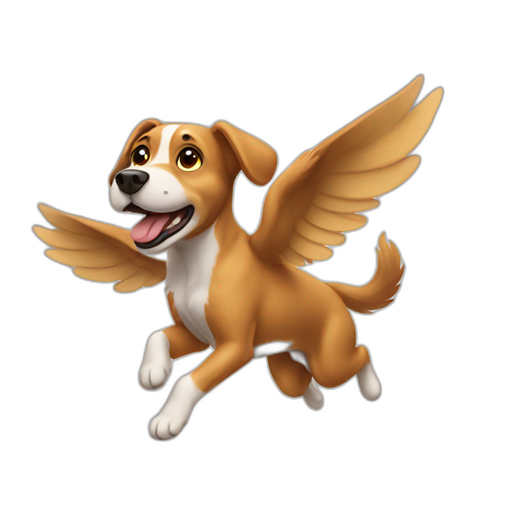 dog flying emoji