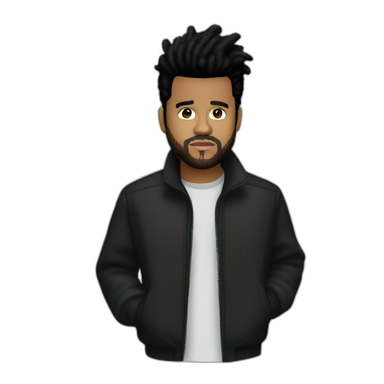 The Weeknd (after hours outfit) (Portrait, front facing, Apple iOS 17 style) emoji