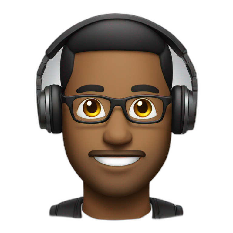 Mike the music producer with headphones on emoji