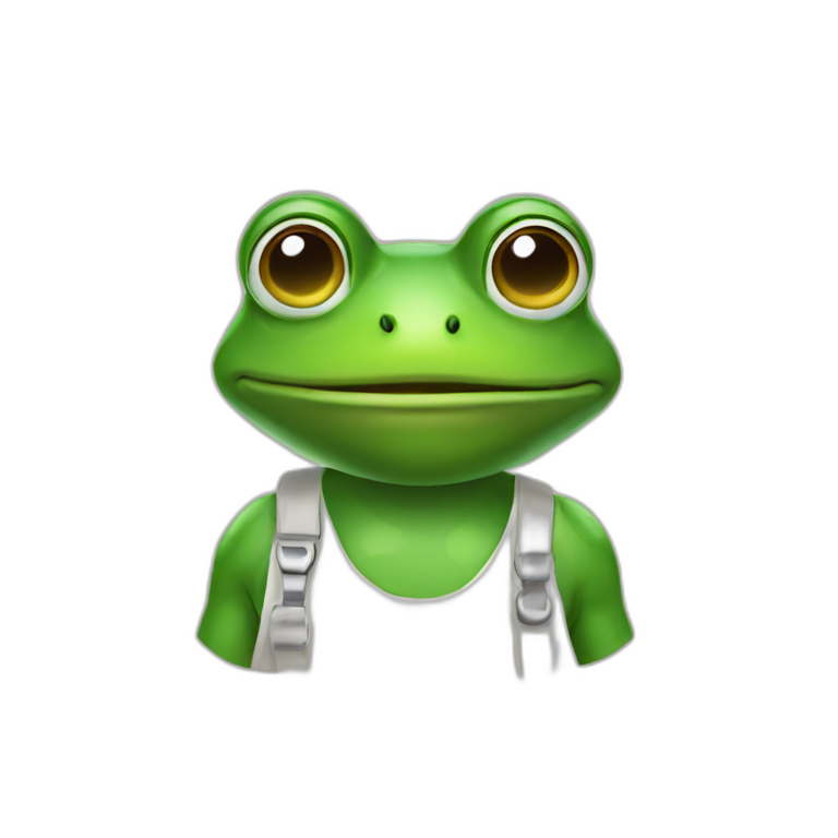 Programmer frog emoji