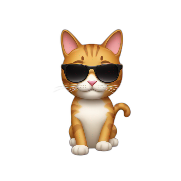 Cool cat with sunglasses emoji