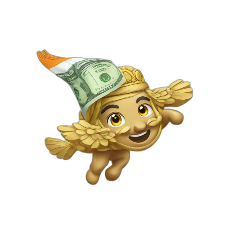 Indian money flying emoji