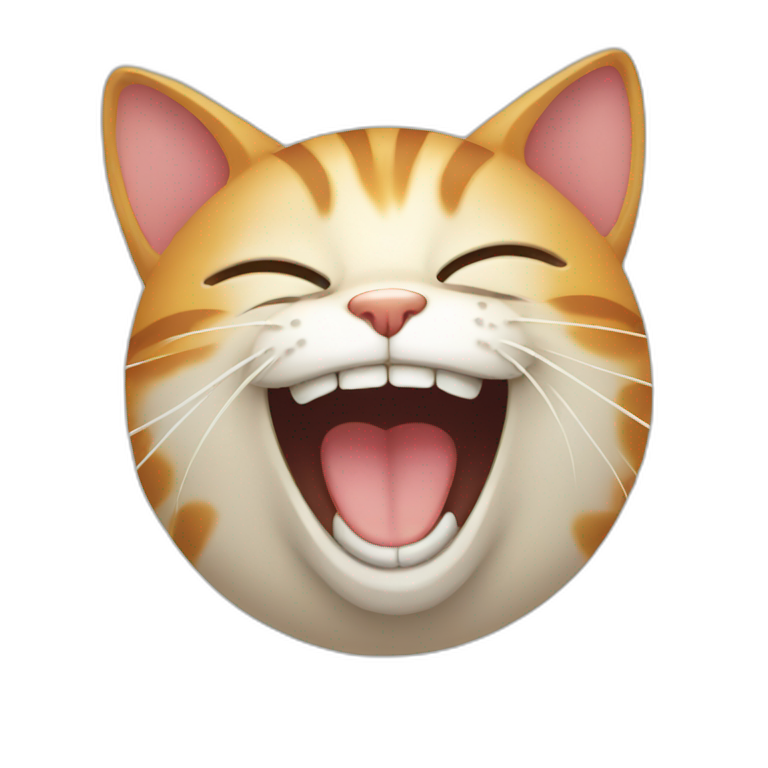 Cat laughing emoji