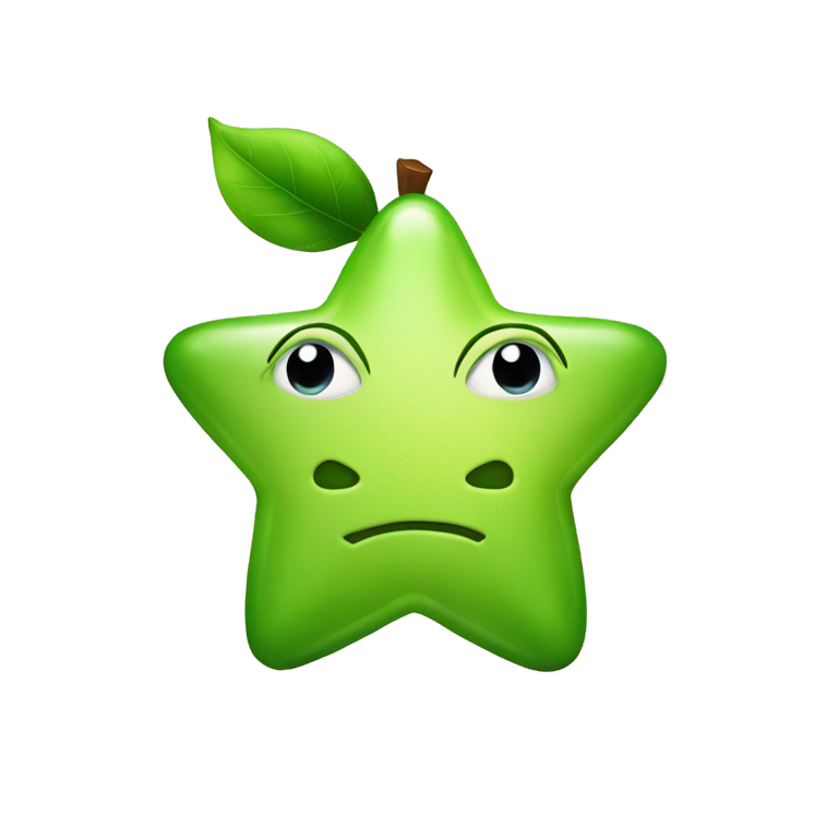 apple in the shape of a star emoji