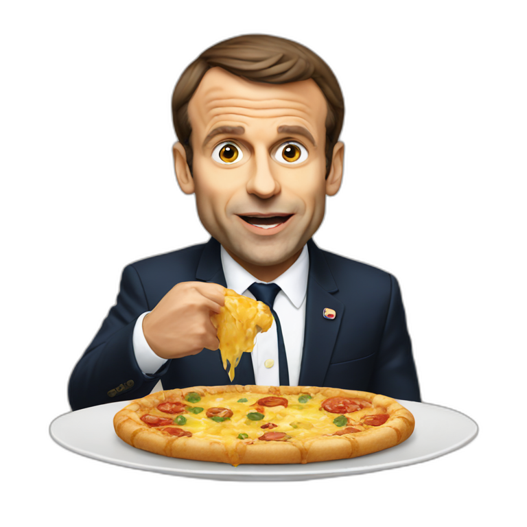 Manuel Macron eat emoji
