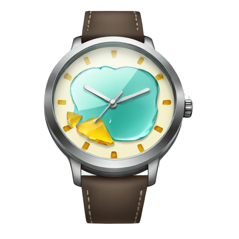 broken glass wristwatch emoji