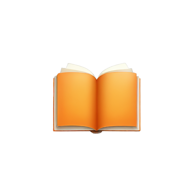 orange color book emoji