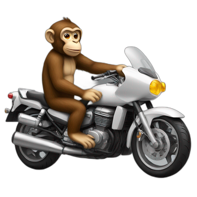 a monkey on a motocycle emoji