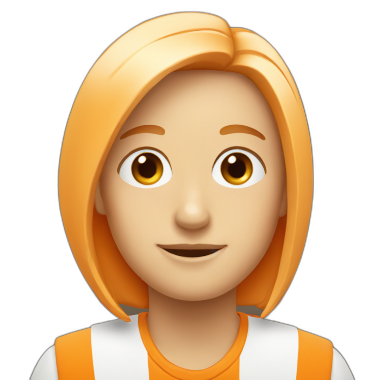 Orange et blanc emoji