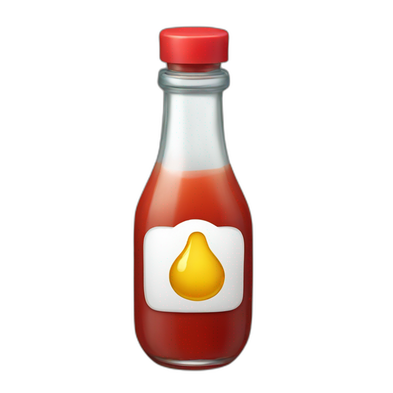 glass ketchup bottle emoji