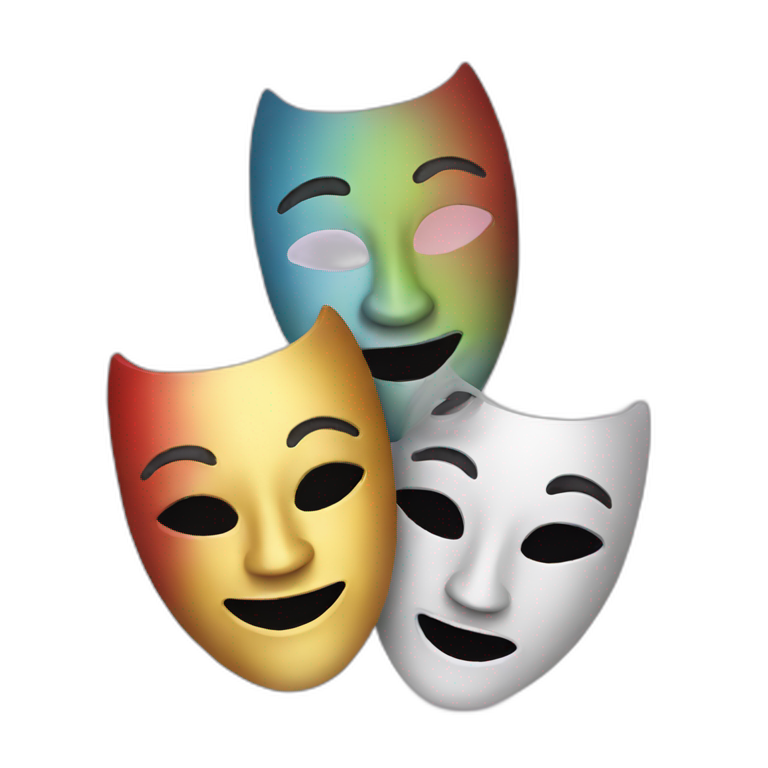 3 theatre masks emoji