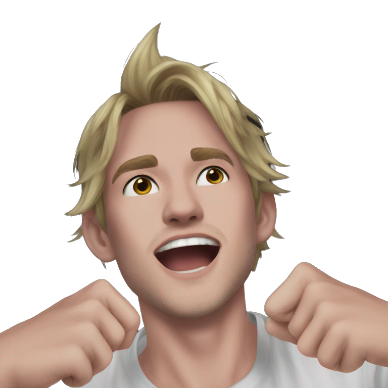 blonde boy in white shirt emoji