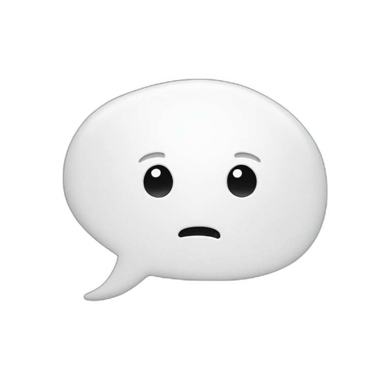 plain white speech bubble emoji