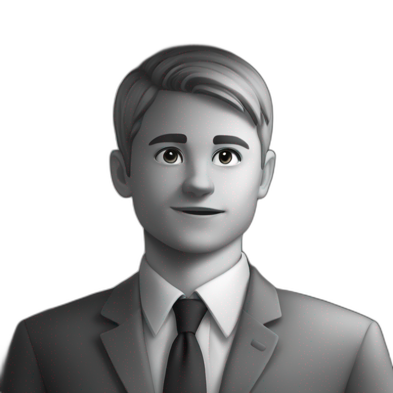 formal boy with short hair emoji