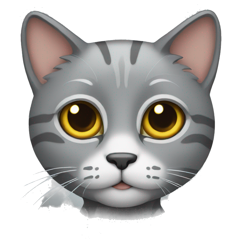 Grey cat emoji