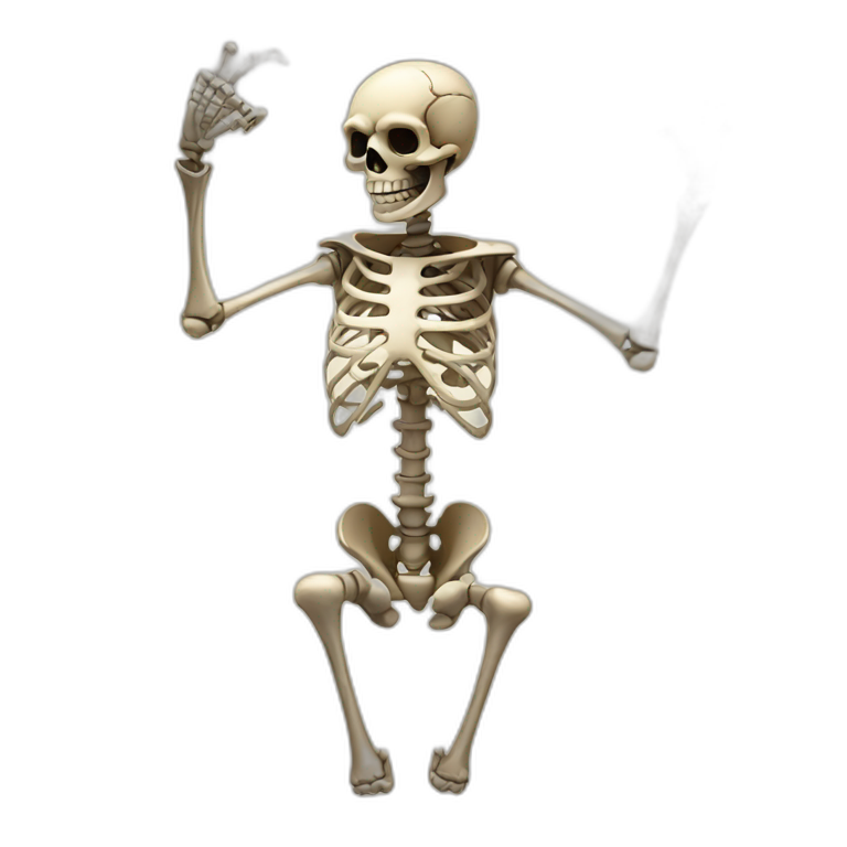 skeleton hang loose emoji
